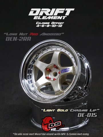 DS Racing DE-015 Wheels (Light Gold/Chrome Lip)