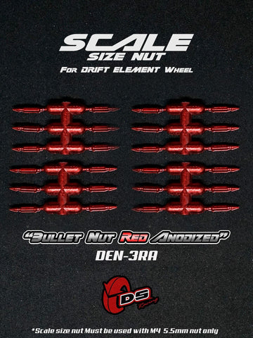 DS Racing Bullet Nut Red Anodized