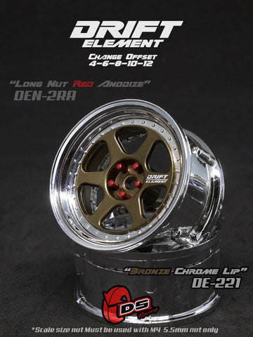 DS Racing DE-221 Wheels (Bronze/Chrome Lip)