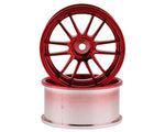 Mikuni Ultimate GL 6-Split Spoke Drift Wheels (Plated Red) (2) (5mm offset) w/ 12mm Hex