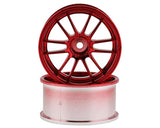 Mikuni Ultimate GL 6-Split Spoke Drift Wheels (Plated Red) (2) (5mm offset) w/ 12mm Hex