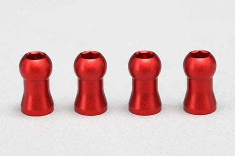 RED SLF BIG BORE SHOCK CAP BALL MOUNT FOR YD-2-YD-4 [YOKOMO] Y4-S8 Y2-S8RA