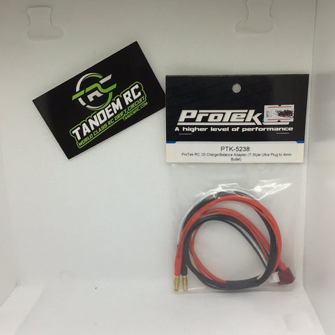 ProTek RC 2S Charge/Balance Adapter (T-style Ultra Plug to 4mm Bullet)