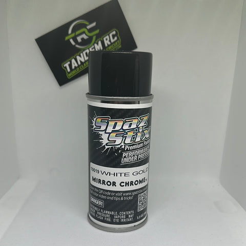 Spaz Stix - White Gold Mirror Chrome Aerosol Paint 3.500z 10019