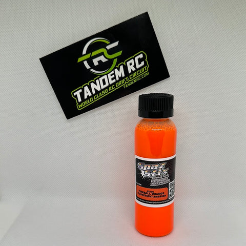 Spaz Stix - Fireball Orange Fluorescent Airbrush Ready Paint 2oz 02100