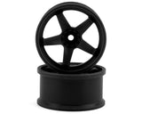 Topline N Model v3 High Traction Drift Wheels (Black) (2) (7mm offset) w/12mm Hex