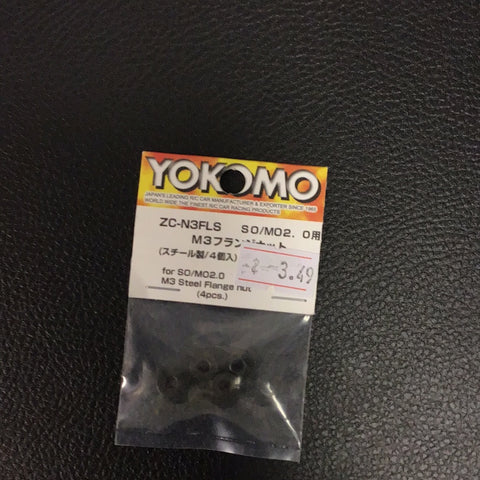 Yokomo M3 Steel Flange Nut (4pcs)