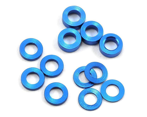 ProTek RC  Aluminum Ball Stud Washer Set (0.5mm, 1.0mm & 2.0mm) (Blue) (12) 8371