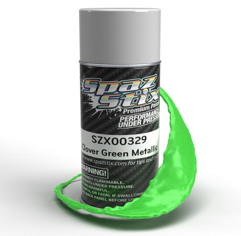 Spaz Stix Clover Green Metallic Aerosol Paint 3.50oz 00329