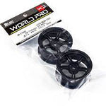 RC Art SSR Professor SPX 5-Split Spoke Drift Wheels (Black) (2) (8mm Offset) w/12mm Hex