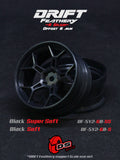 DS Racing Feathery Split Spoke Drift Wheels (Black) (2)