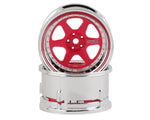 DS Racing Drift Element 6 Spoke Drift Wheel (Pink Face/Chrome Lip/Chrome Rivets) (Adjustable Offset) w/12mm Hex