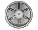 Mikuni AVS Model T6 6-Spoke Drift Wheel (Matte Silver) (2) (5mm Offset) w/12mm Hex