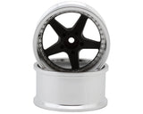 LAB Work Equip 1/10 Drift Wheels (Matte Black) (2) (6mm/8mm Offset) w/12mm Hex