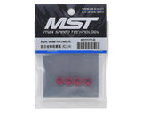 MST Alum. wheel nut (red) (4)