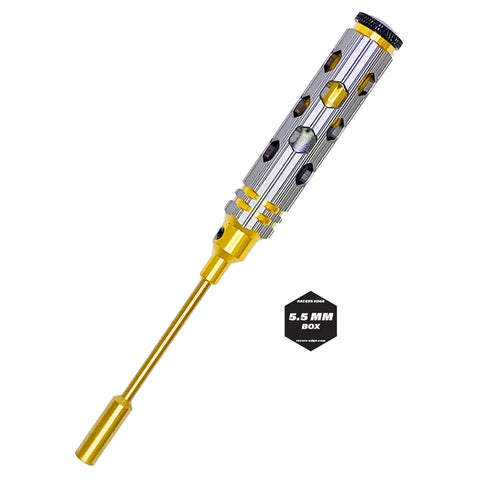 Racers Edge 5.5mm Nut Driver Gold Ink Honeycomb Handle w/ Titanium Coated Tip (RCE7212)