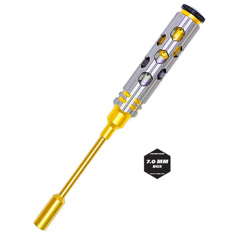 Racers Edge 7mm Nut Driver Gold Ink Honeycomb Handle w/ Titanium Coated Tip (RCE7213)