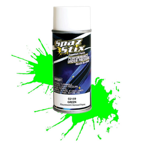 Spaz Stix Green Fluorescent Aerosol Paint 3.50oz