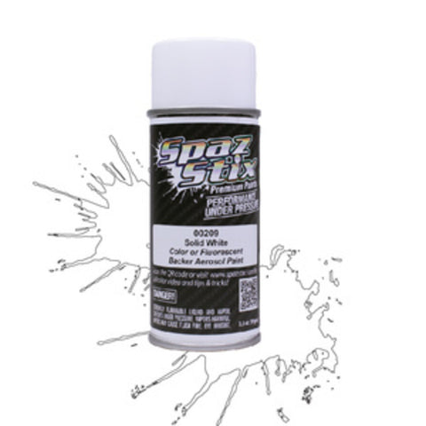 Spaz Stix Solid White / Glow Backer Aerosol Paint 3.50oz