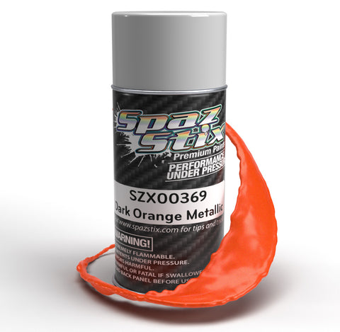 Spaz Stix Dark Orange Metallic Aerosol Paint 3.50ozc 00369
