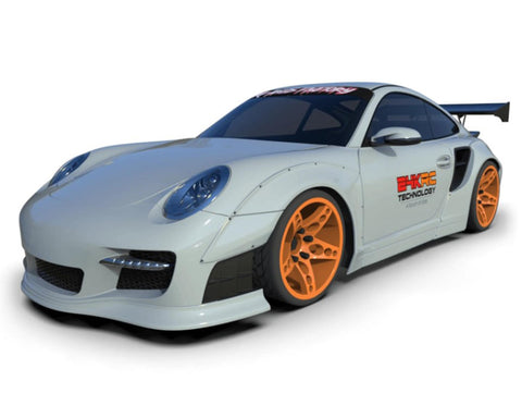 24K 24K RC Technology 1/10 LBWK Works Porsche 997 Full Drift Body Set (Clear) w/Cosmetic Mods