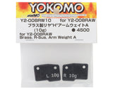 Yokomo RD2.0/SD2.0 Rear "H" Arm Brass Weights (10g) (2)
