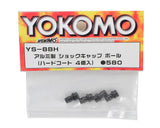 Yokomo Aluminum Hard Coated Shock Cap Ball Set (4) (Yokomo)