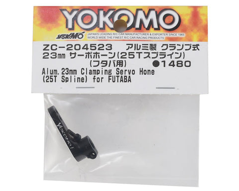 Yokomo 23mm Aluminum Clamping Servo Horn (25T-ProTek/Futaba)
