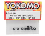Yokomo 3x2.4mm Steel Nut (10)
