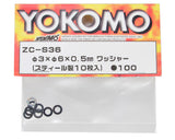 Yokomo 3x6x0.5mm Steel Washer (10)