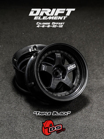 DS Racing DE-005 Wheels Triple Black